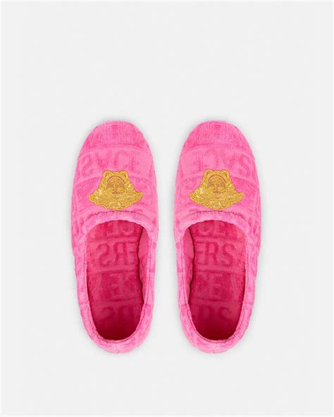 versace women's slippers|versace allover slippers.